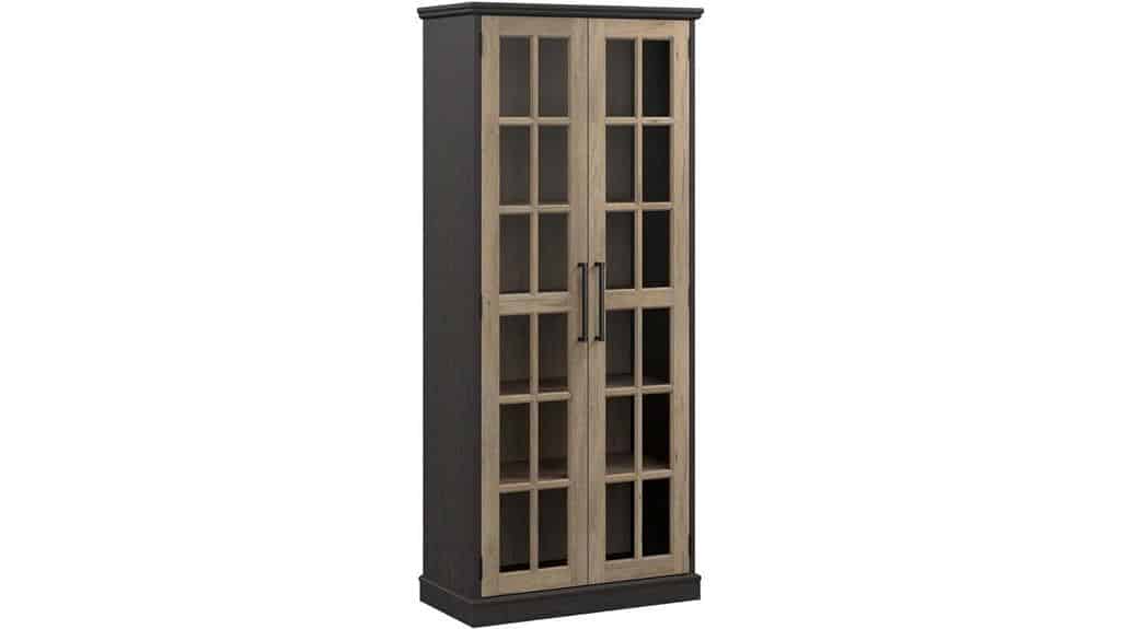 detailed review of westbrook curio cabinet by bush furniture