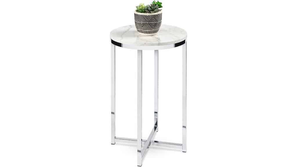 marble style accent table reviewed