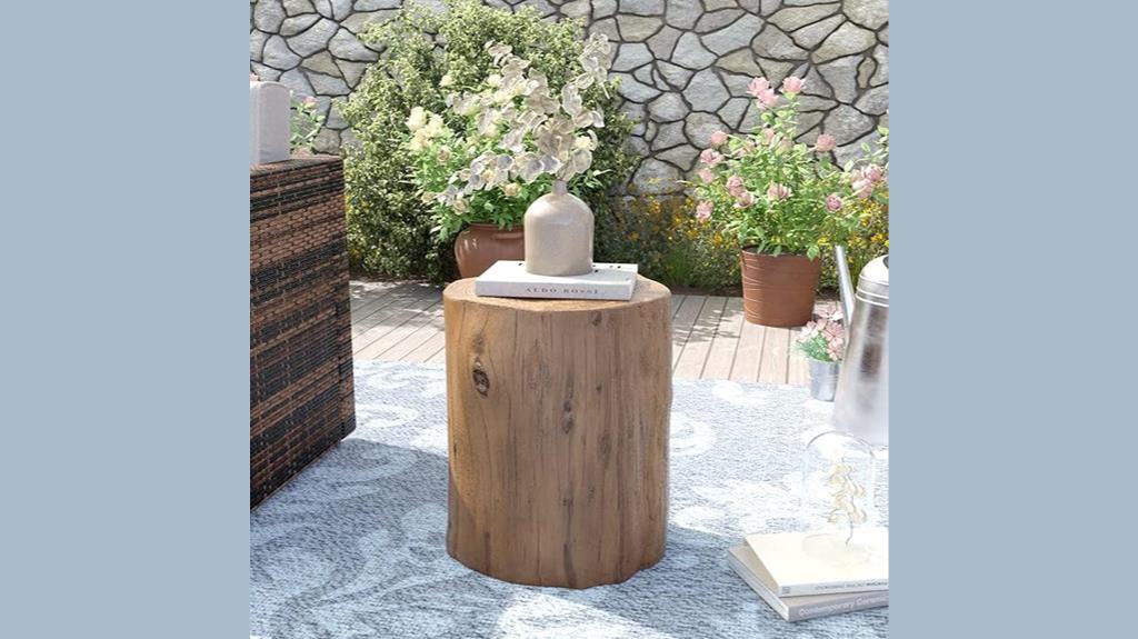 rugged and charming stump table