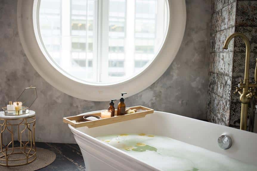 sleek and modern bathroom window treatments