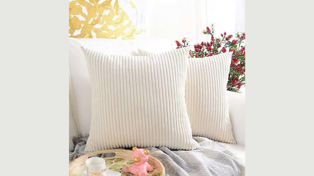 soft and stylish corduroy pillow covers